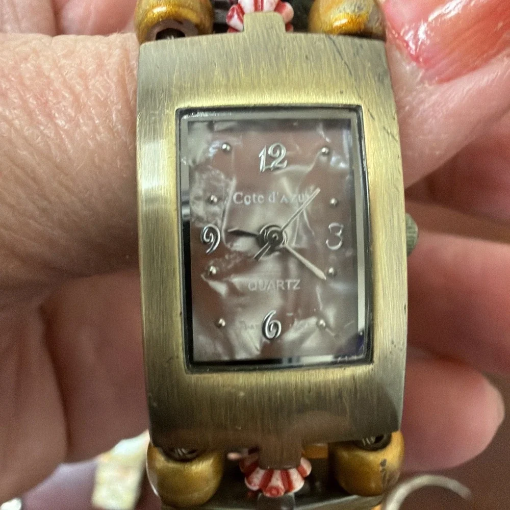 Lot of 7 Women's Fashion Watches Quartz Cuff Bracelet Floral Pink AS IS Untested